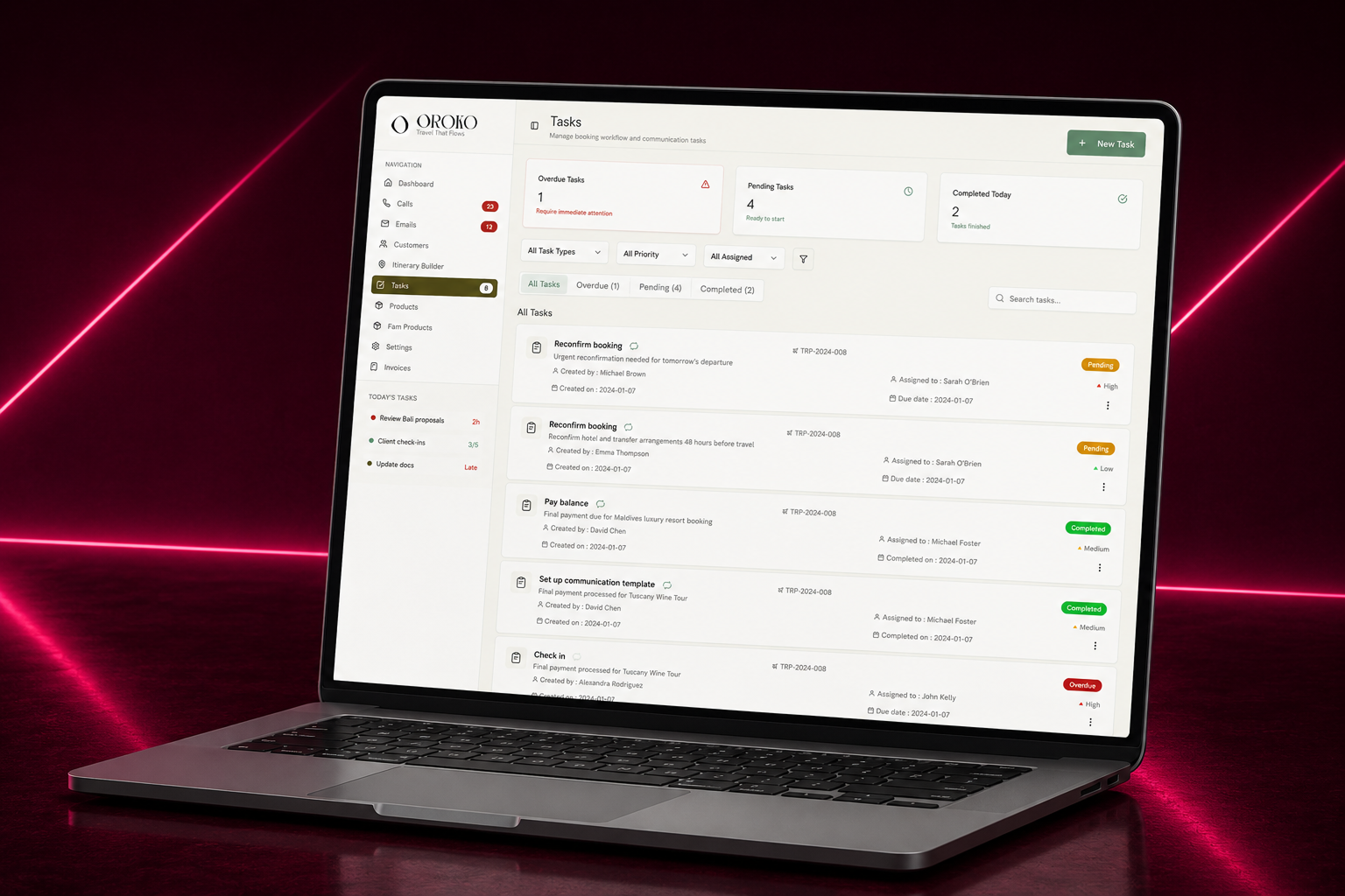 OROKO Travel Interface Showcase 1